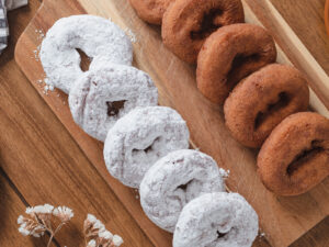 6 Plain & 6 Powdered Cider Donuts